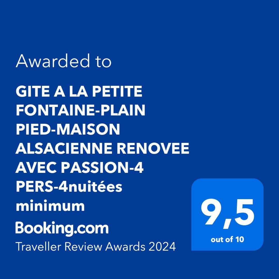 GITE A LA PETITE FONTAINE-PLAIN PIED-MAISON ALSACIENNE RENOVEE AVEC PASSION-4 PERS-3nuitées minimum Langensoultzbach Cameră foto